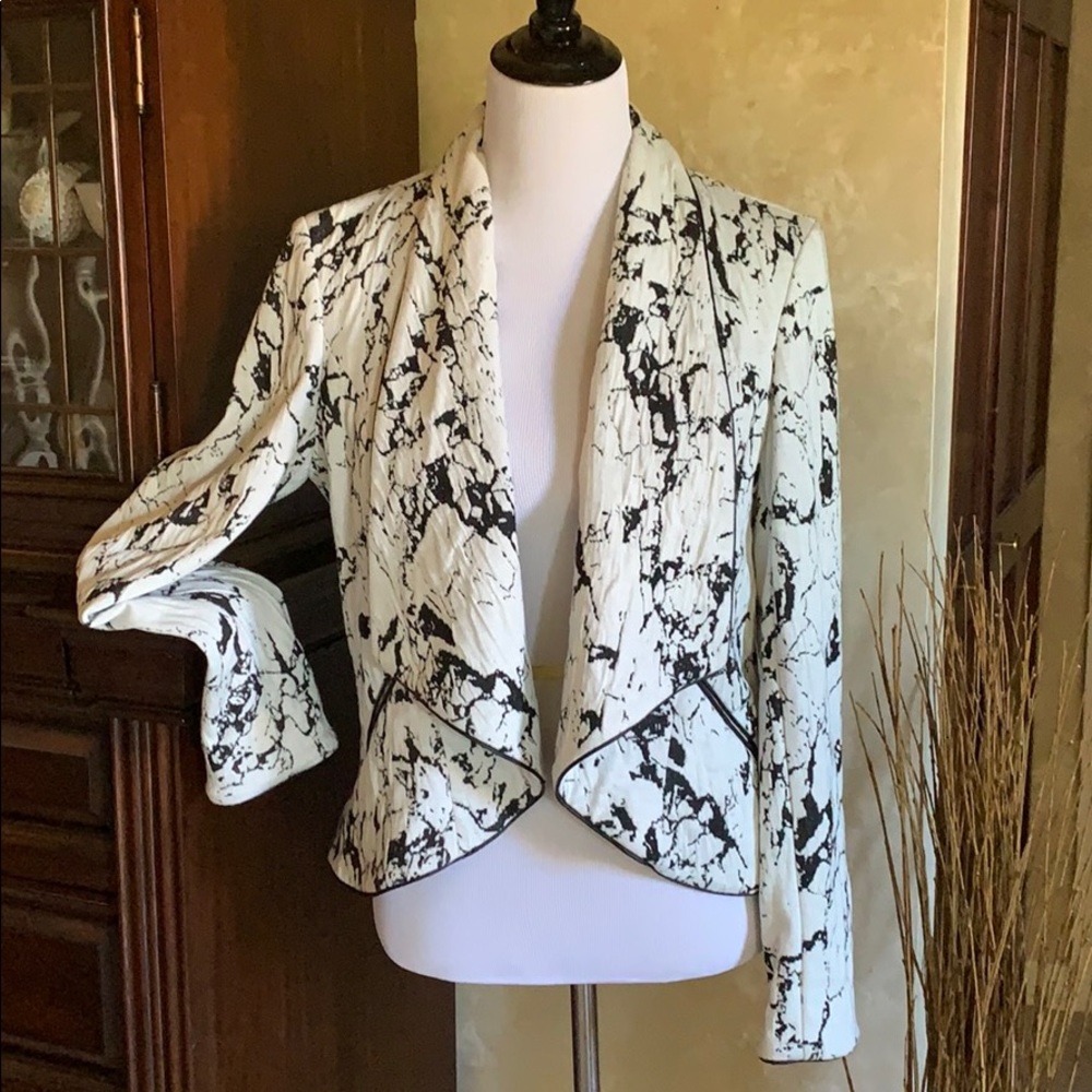 Calvin Klein white and black cozy jacket